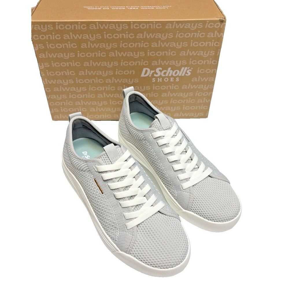 Dr. Scholls Time Off Knit Grey Size 9.5 M Womens Slip On Sneakers NIB